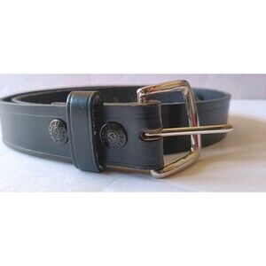 JayPee Top Grain  Leather Belt  Size 36 Black Brass Buckle Men's Bridle Cowhide